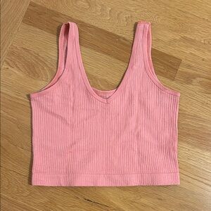 Urban Outfitters Pink Ribbed Tank Top